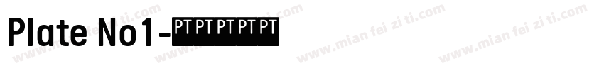 Plate No1字体转换
